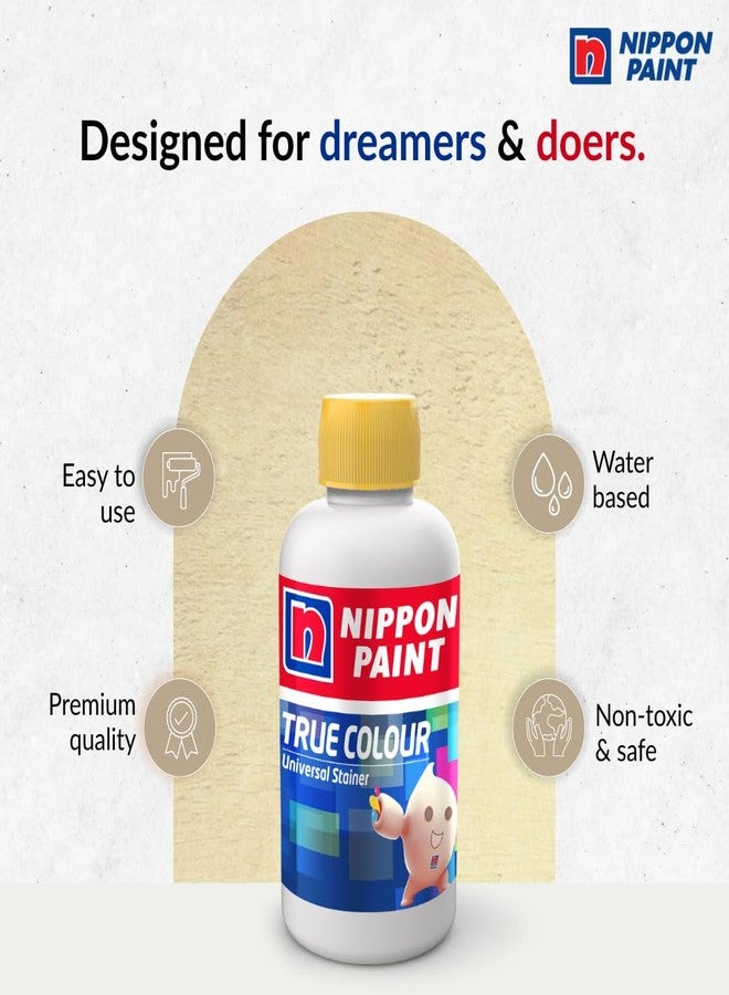 Nippon Paint صبغة نيبون بينت ترو كلر العالمية (أكسيد أصفر، 50 مل) - صبغة عالية التركيز قابلة للذوبان في الماء، غير سامة، لا تتلاشى - مناسبة للمستحلبات البلاستيكية، والمينا، والدهانات، والدهانات الزيتية - للاستخدام المنزلي - Image 2